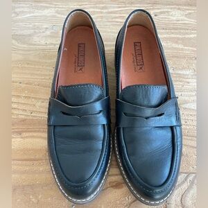 Pikolinos Aldaya Black Leather Loafer sz 38